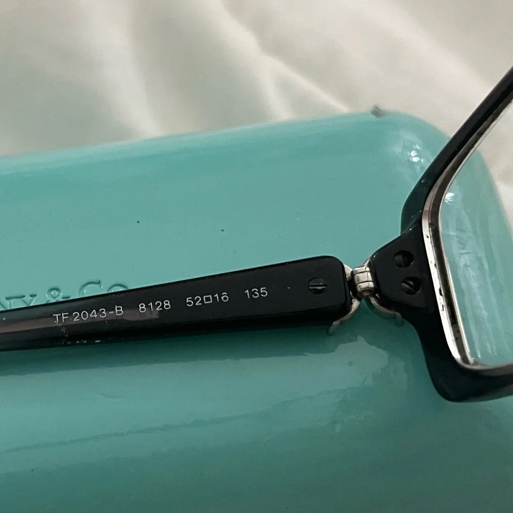 Tiffany and Co. Victoria Square All Black Eye Glasses TF2043-B 8128 52–16